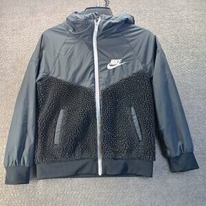 Nike Sportswear Sherpa Jacket Black Men’s Medium Zip Up